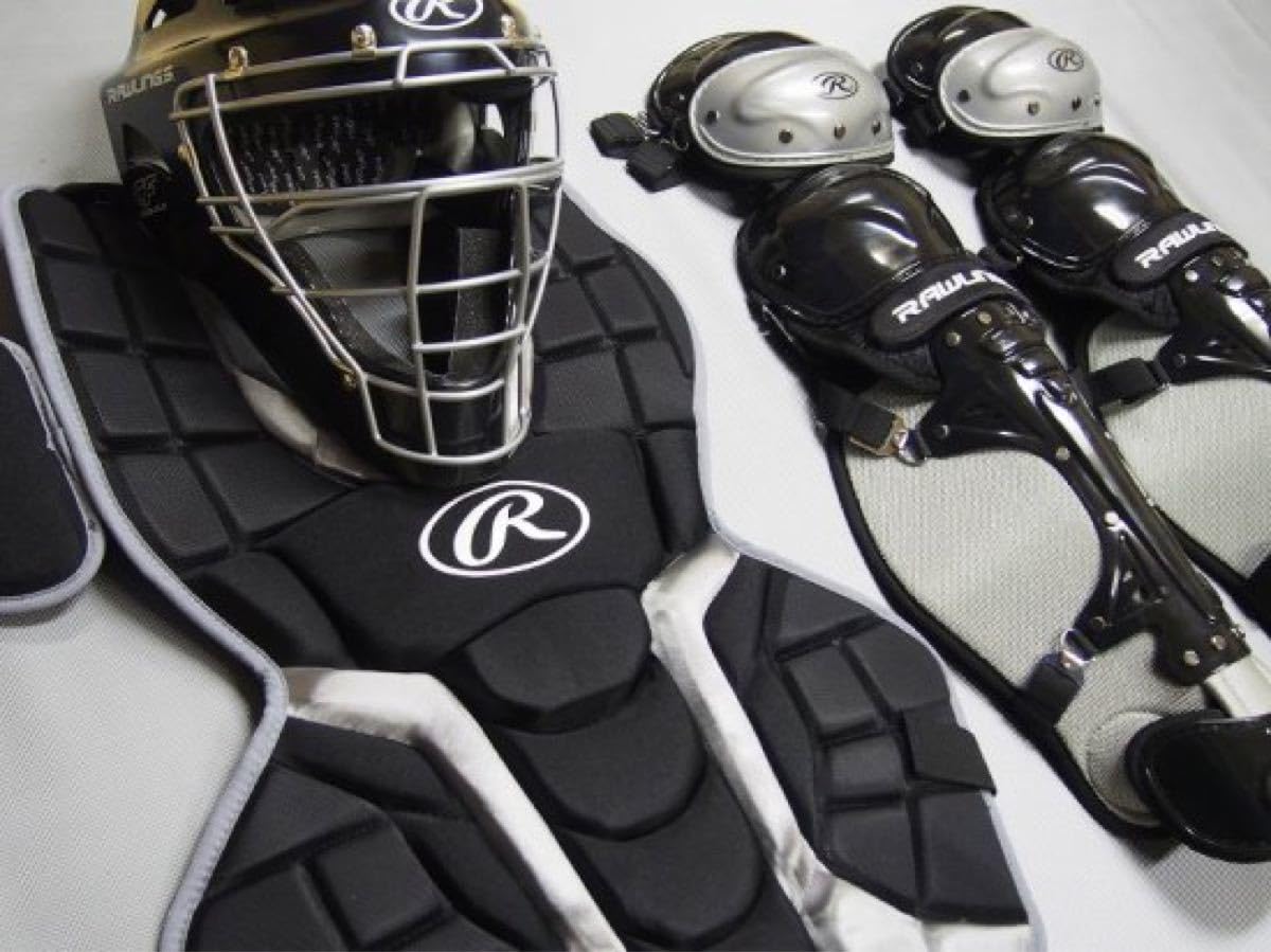 Amazon | ノーブランド品キャッチャー防具マスクプロテクターレガース3